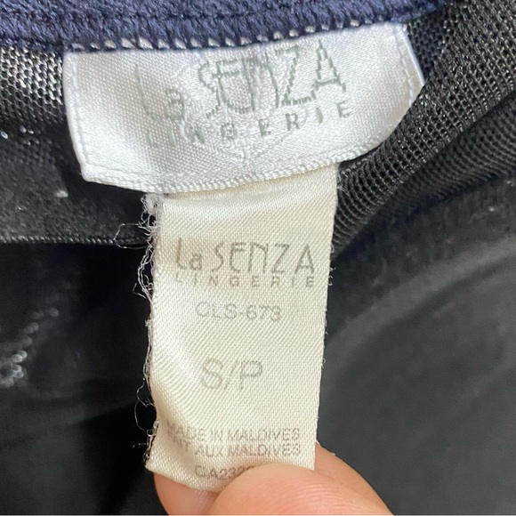 Vintage La Senza Lingerie Shiny Black Maxi Sleep Dress Nightgown Lingerie S - Picture 3 of 16